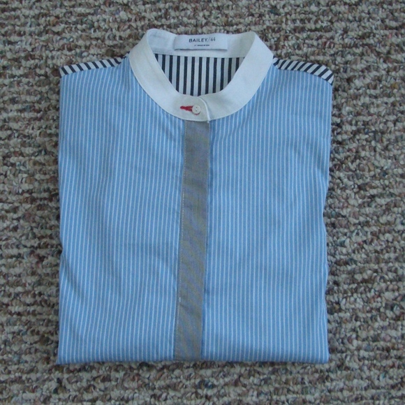 Bailey 44 Blue Striped Button Down Shirt - Picture 5 of 8